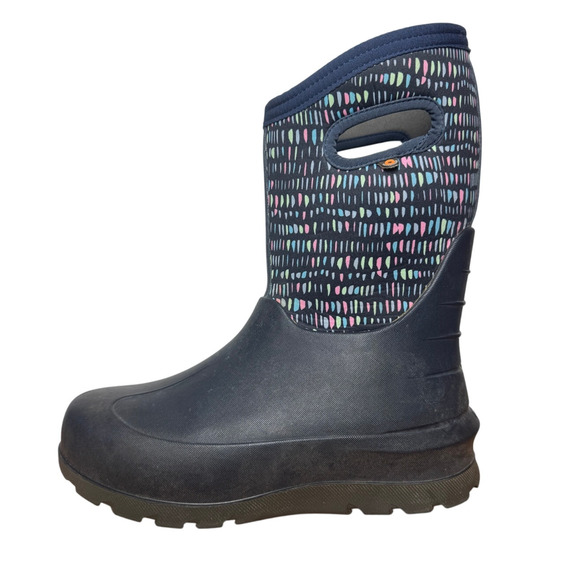 Bogs Rain Boot Youth Size 6 Neo Classic Twinkle Kid's Boots Dark Blue Snow Boot - Picture 1 of 8